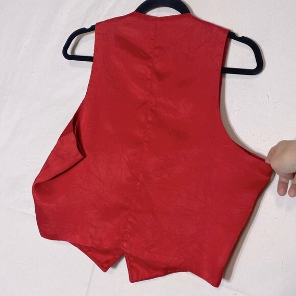 Vintage Red Corduroy Vest L - Picture 8 of 10